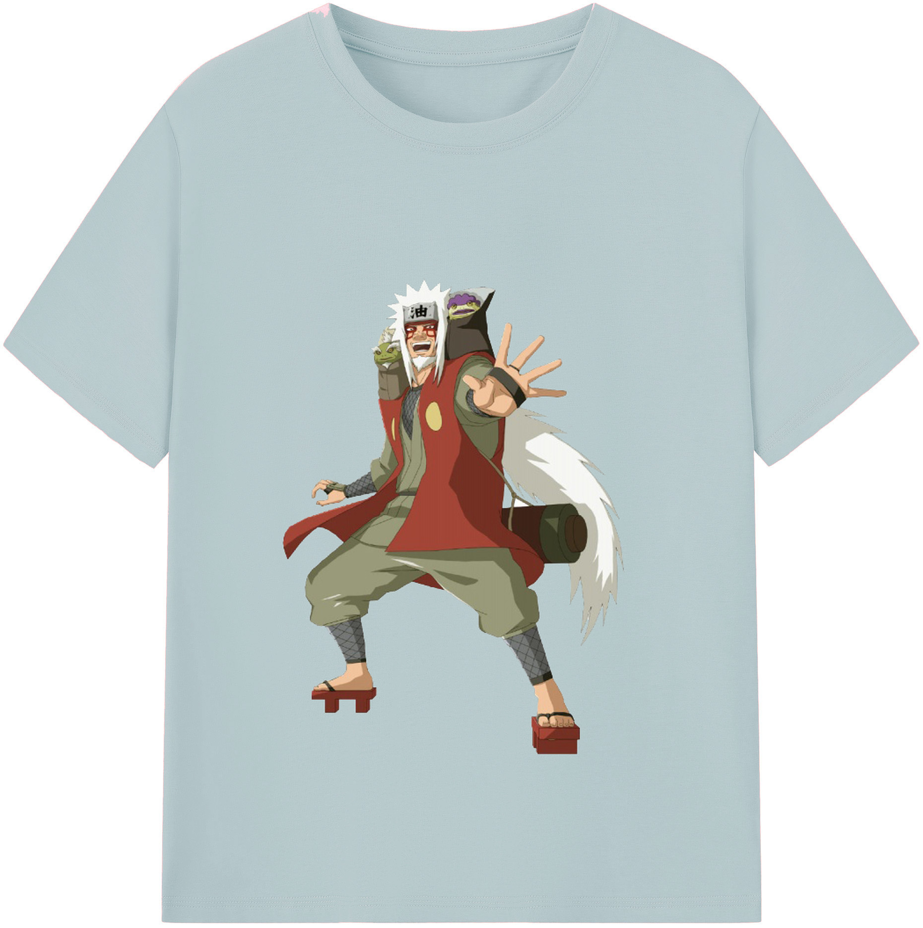 （画像用） NARUTO -ナルト- 自来也（じらいや） Jiraiya 綿100％半袖Tシャツ（フロントプリント）
